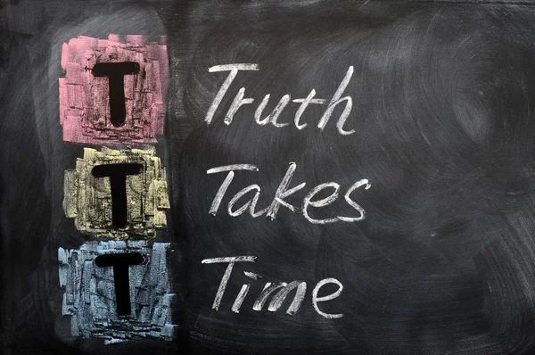 Acronym of TTT for Truth Takes Time — Stock Photo, Image