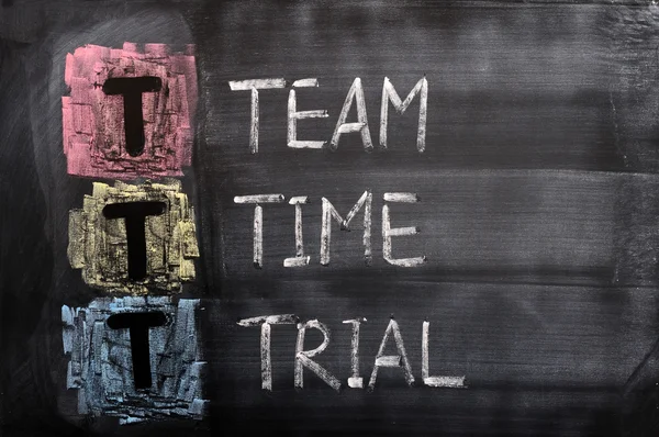 Acronym of TTT for Team, Time, Trial — Stock Photo, Image
