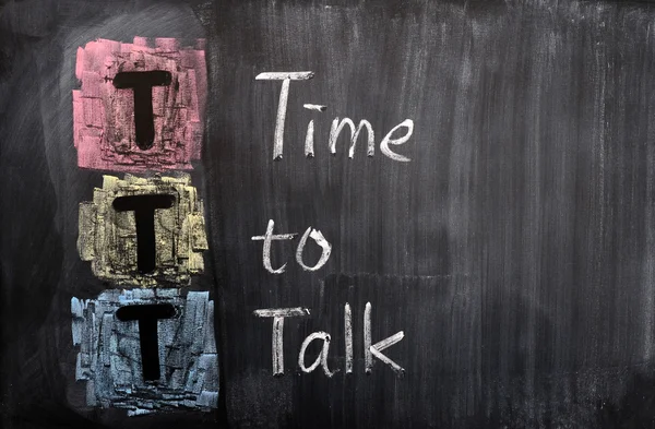 Ttt zaman konuşmak için bir kısaltma — Stok fotoğraf