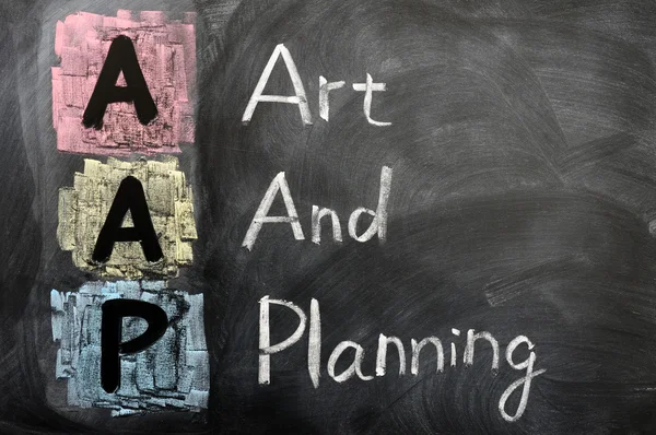 Aap 芸術および計画のための頭字語 — ストック写真