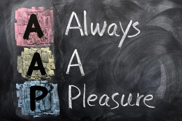 Acronimo di AAP per Always a Pleasure — Foto Stock