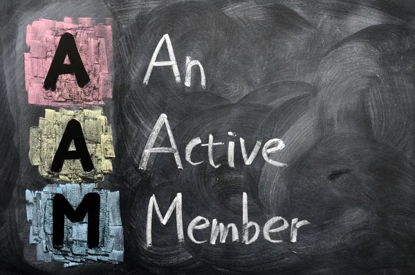 Acrónimo de AAM para un miembro activo — Foto de Stock