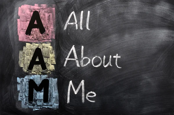 Acronym of AAM for All About Me — Stock Photo, Image