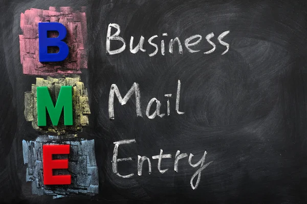 Acronym of BME for Business Mail Entry — Stock Photo, Image