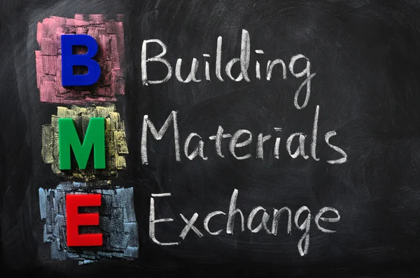 Acronyme de BME pour échange de matériaux de construction — Photo