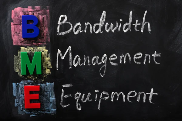 Acrónimo de BME para equipos de gestión de ancho de banda —  Fotos de Stock