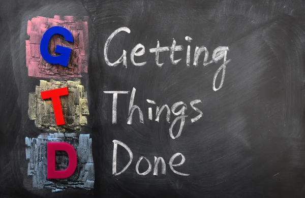 Acronym of GTD for Getting Things Done Royalty Free Stock Photos