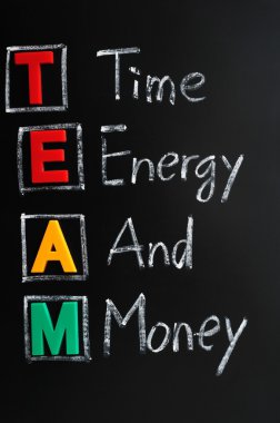 Acronym of TEAM clipart