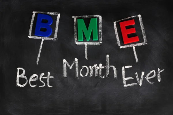 Acronym of BME for Best Month Ever — Stock Photo, Image