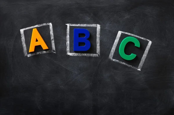 ABC em um quadro-negro — Fotografia de Stock