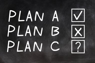 Plan A,Plan B and Plan C clipart