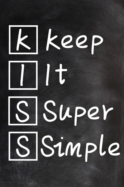 Acrónimo de beijo para Mantenha-o super simples — Fotografia de Stock