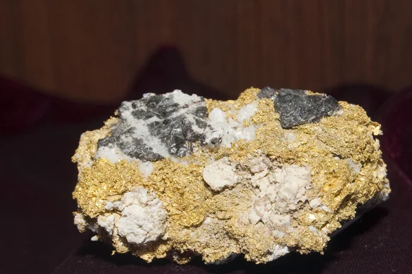 Gold Quartz and Sphalerit — Stock Photo, Image