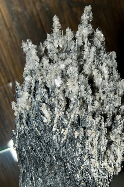 Stibnite and Baryte Cluster — Stock Photo, Image