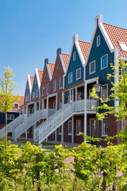 Apartment houses in the Netherlands clipart