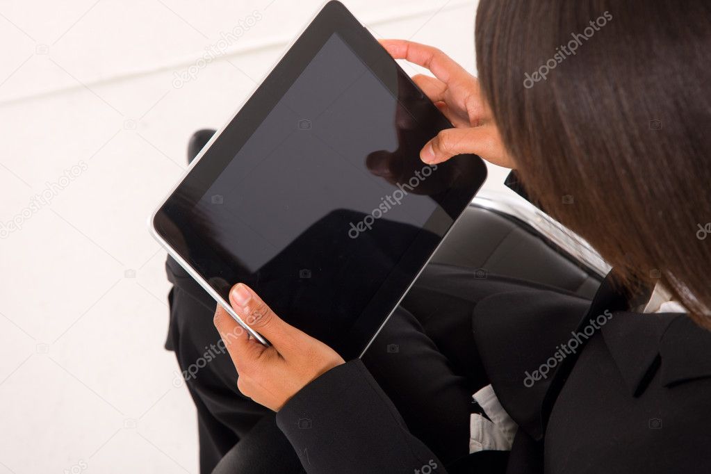 Businesswoman with tablet