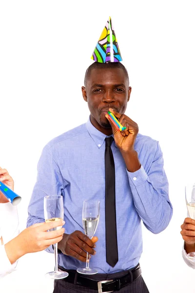 Working team celebrating — Stock Photo, Image