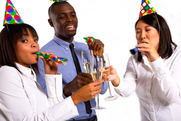 Working team celebrating — Stock Photo, Image