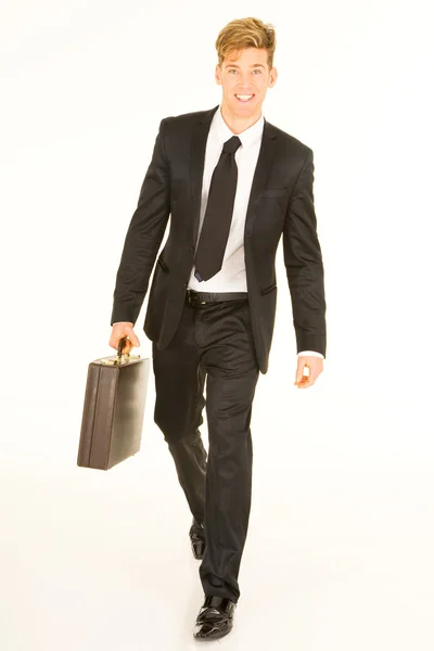 Uomo d'affari con valigetta — Foto Stock