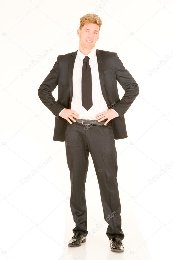 Businessman with hands on hips