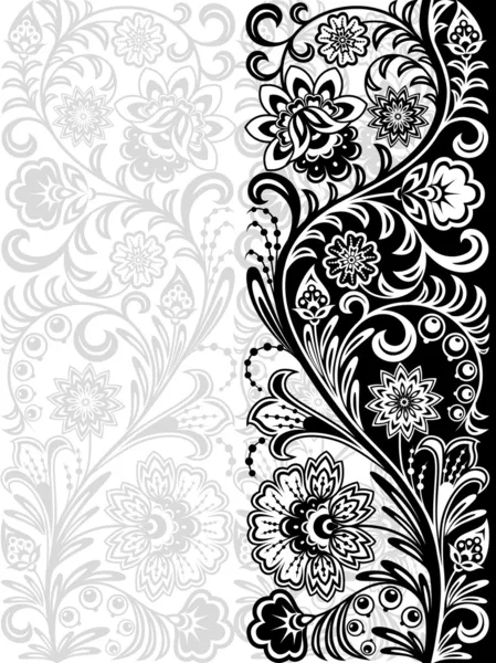 Decoratieve bloemen achtergrond. naadloze patroon — Stockvector