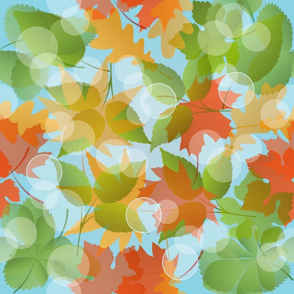 Motif floral sans couture avec des feuilles — Image vectorielle