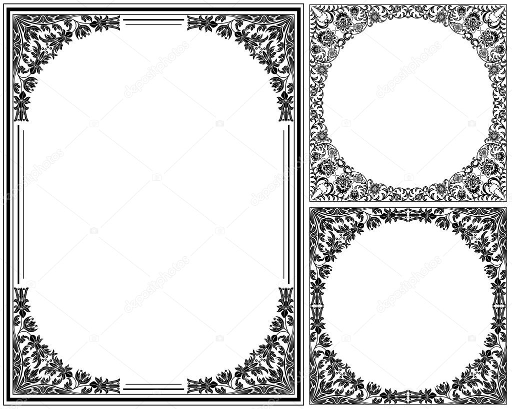 Vintage Floral Frames Stock Vector Image By ©absenta #9844138