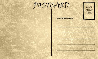 Vintage Empty Blank Postcard Template clipart