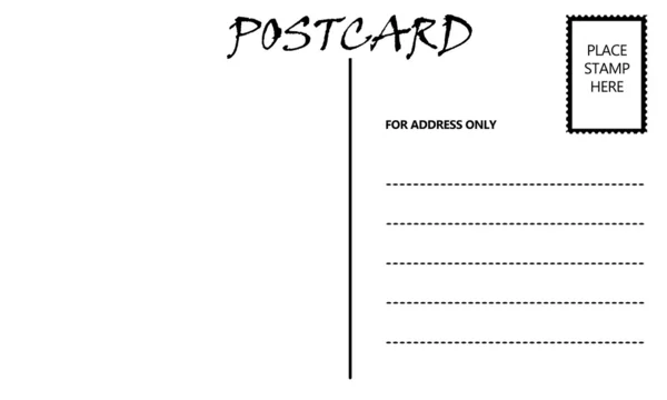Plantilla de postal vacía en blanco — Foto de Stock