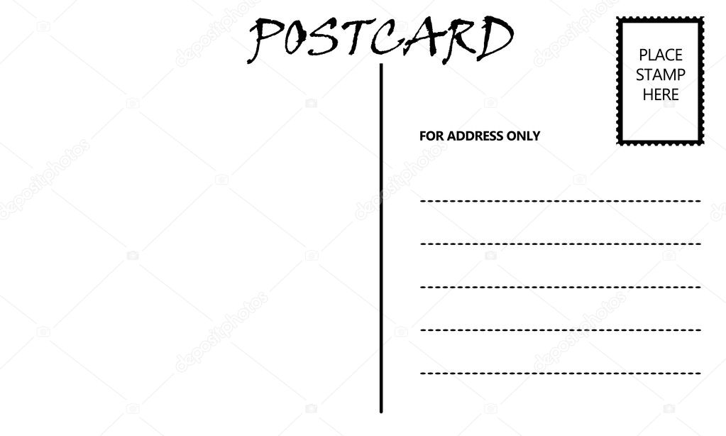 Empty Blank Postcard Template