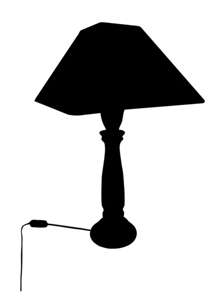 stock vector Bed Lamp Silhouette Isolation