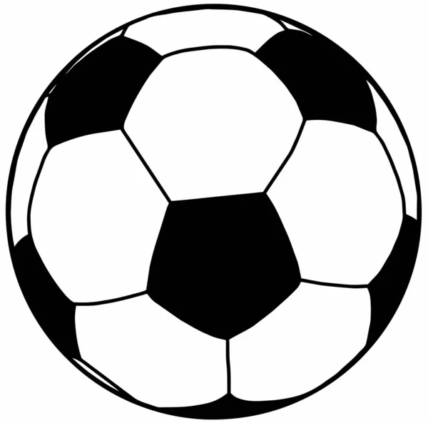 Voetbal bal silhouet isolatie — Stockvector