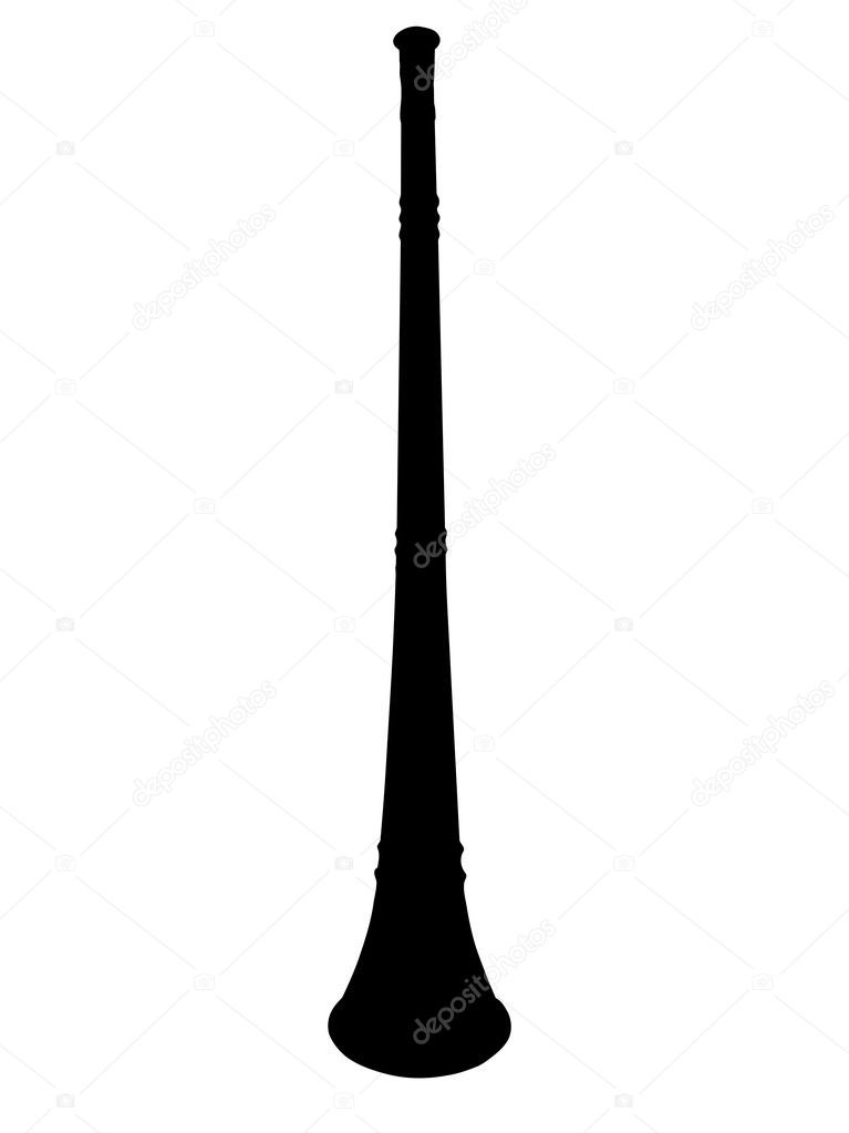 Vuvuzela Horn Silhouette Isolation