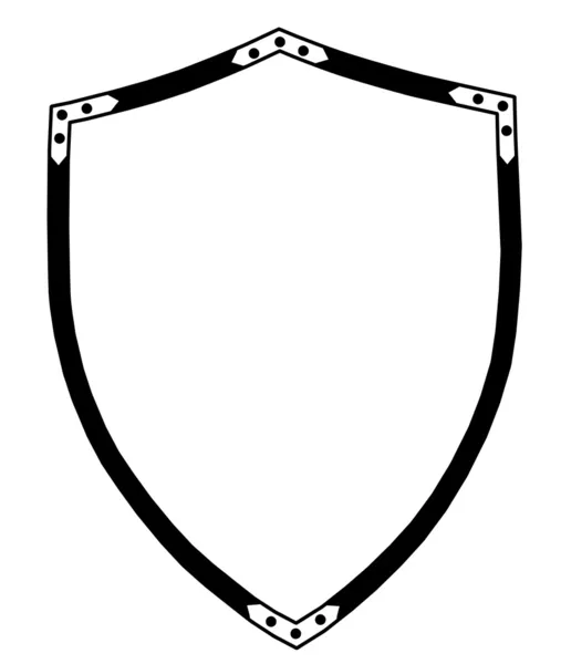 隔离 16 世纪战争盾牌 — 图库矢量图片
