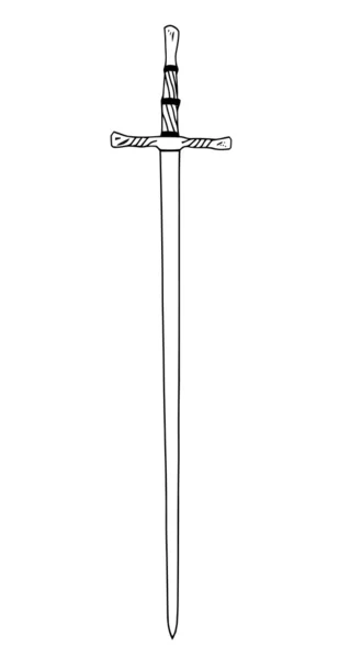 Isoliertes Schwert aus dem 16. Jahrhundert — Stockvektor