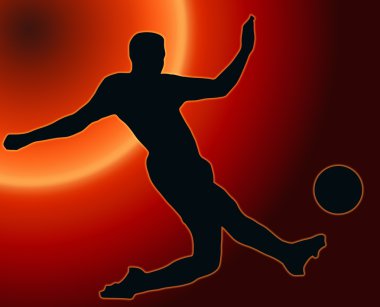 topu tekmeleme günbatımı arka spor siluet futbolcu