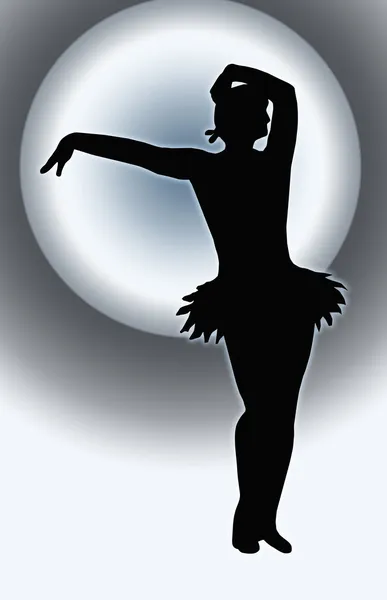 Dancing Girl Offering Spotlight Back — Stock Photo, Image