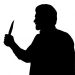 Silhouette of man Stabbing Victim — Stock Vector © CD123 #8968279