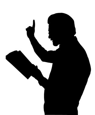 Preacher Teaching from Bible clipart