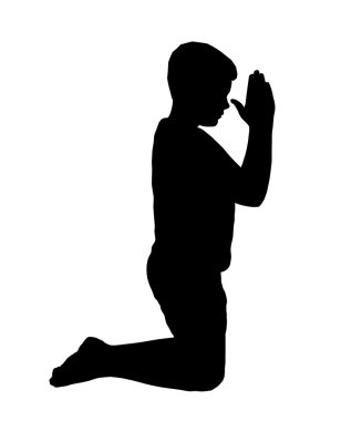 Kneeling Boy Praying clipart