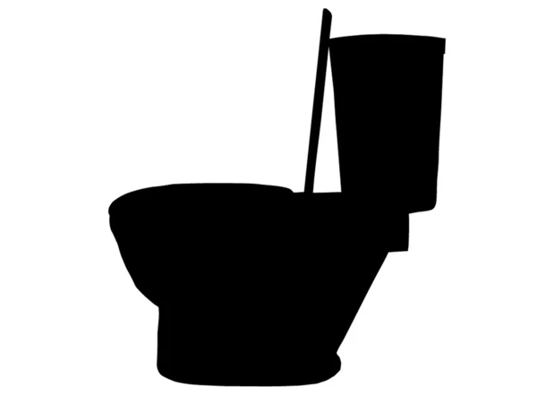 Toilet Silhouette — Stock Vector