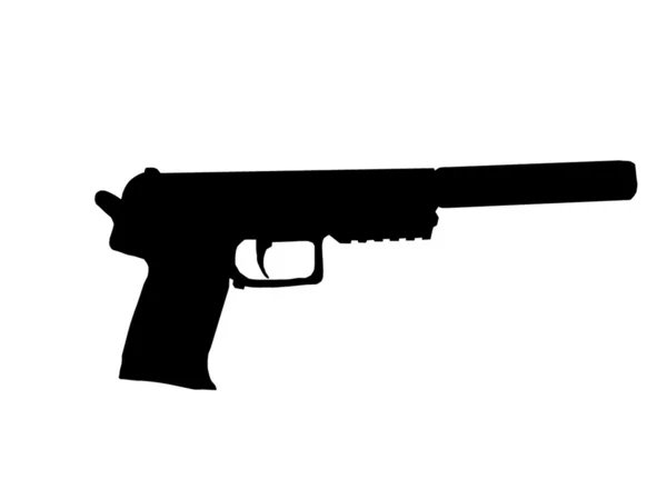 Pistola silenciadora — Vector de stock