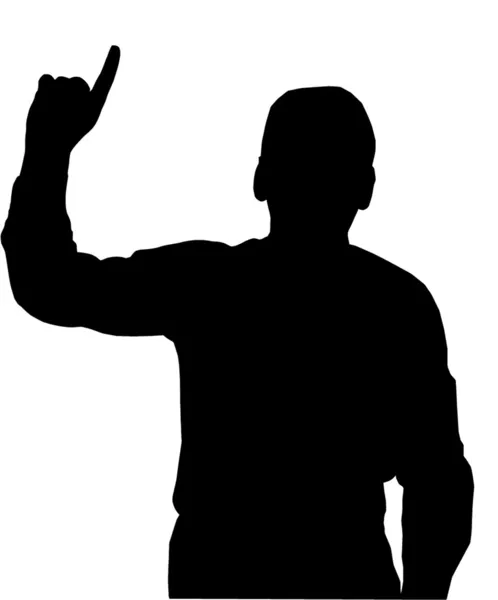 Man pointing upwards — Stock Vector