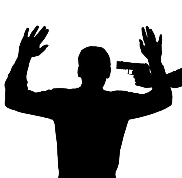 Pistolet contre tête — Image vectorielle