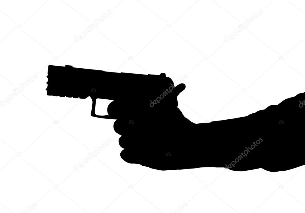 Hand holding Pistol
