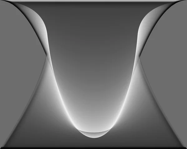 Lekkie pieczenie z zakrzywione abstrakcyjny kształt 3d — Zdjęcie stockowe