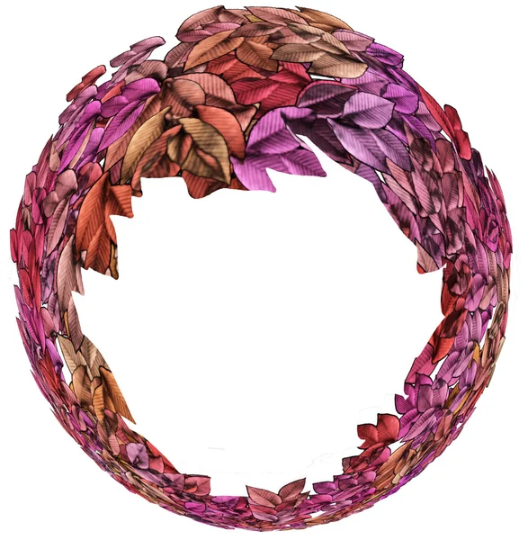 Pierścień w kształcie jesień liście kółeczko — Zdjęcie stockowe