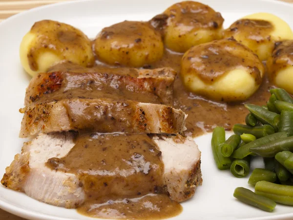 domuz içinde et suyu ile silesian köfte kızartma