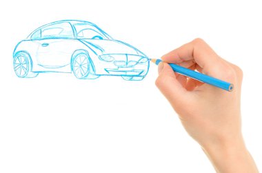 Hand drawing car clipart