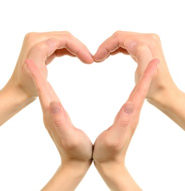 Heart made from hands clipart